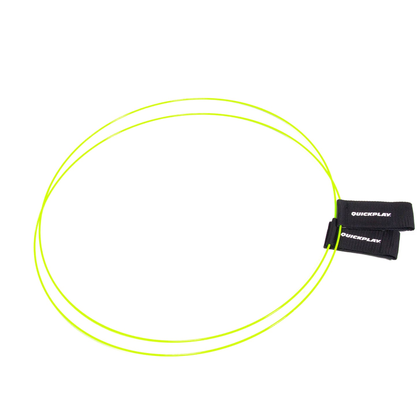 Anelli bersaglio KICKSTER (set di 2) su sfondo bianco, due anelli gialli con cinghie nere QUICKPLAY.