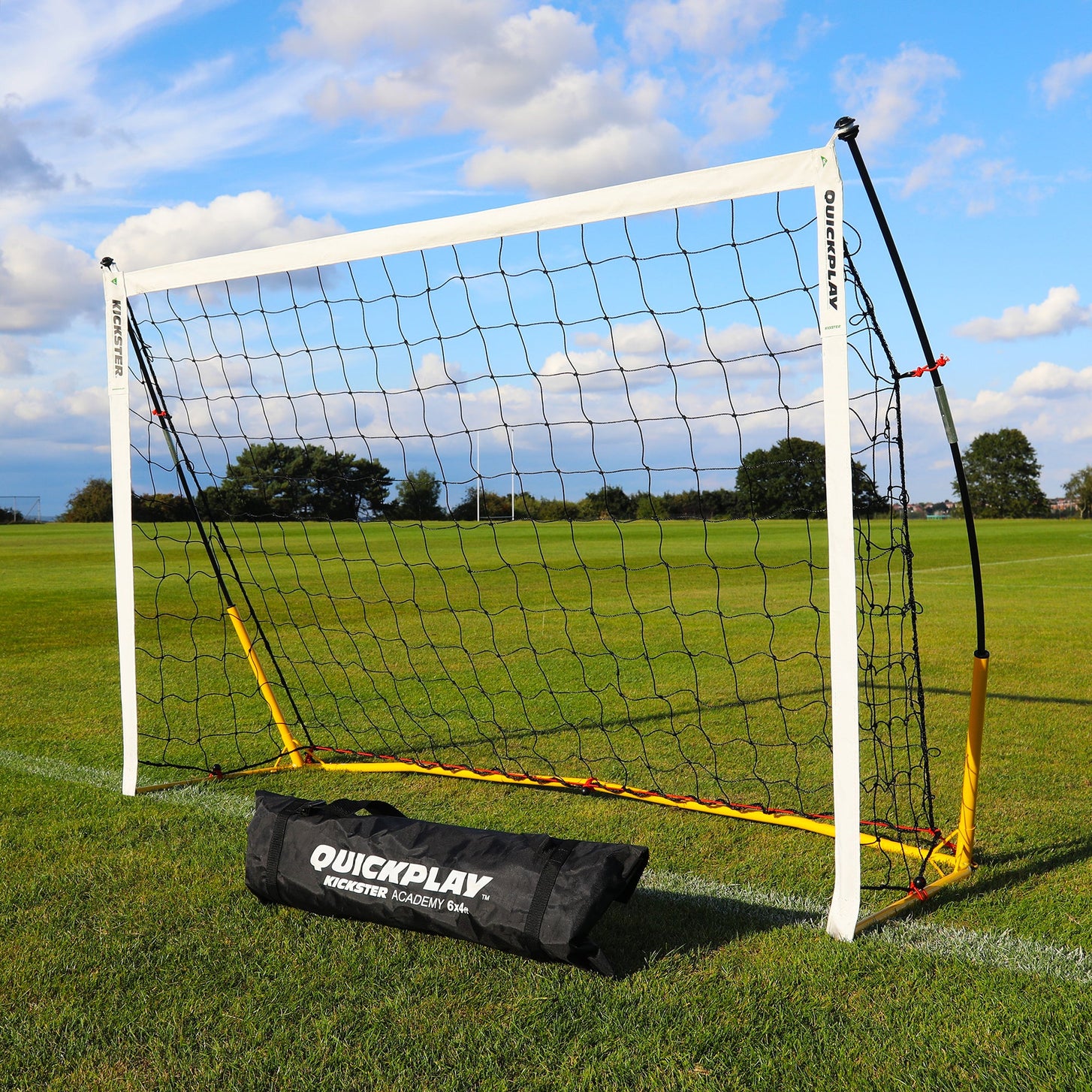 Porta da calcio portatile KICKSTER 180 x 120 cm (gialla)