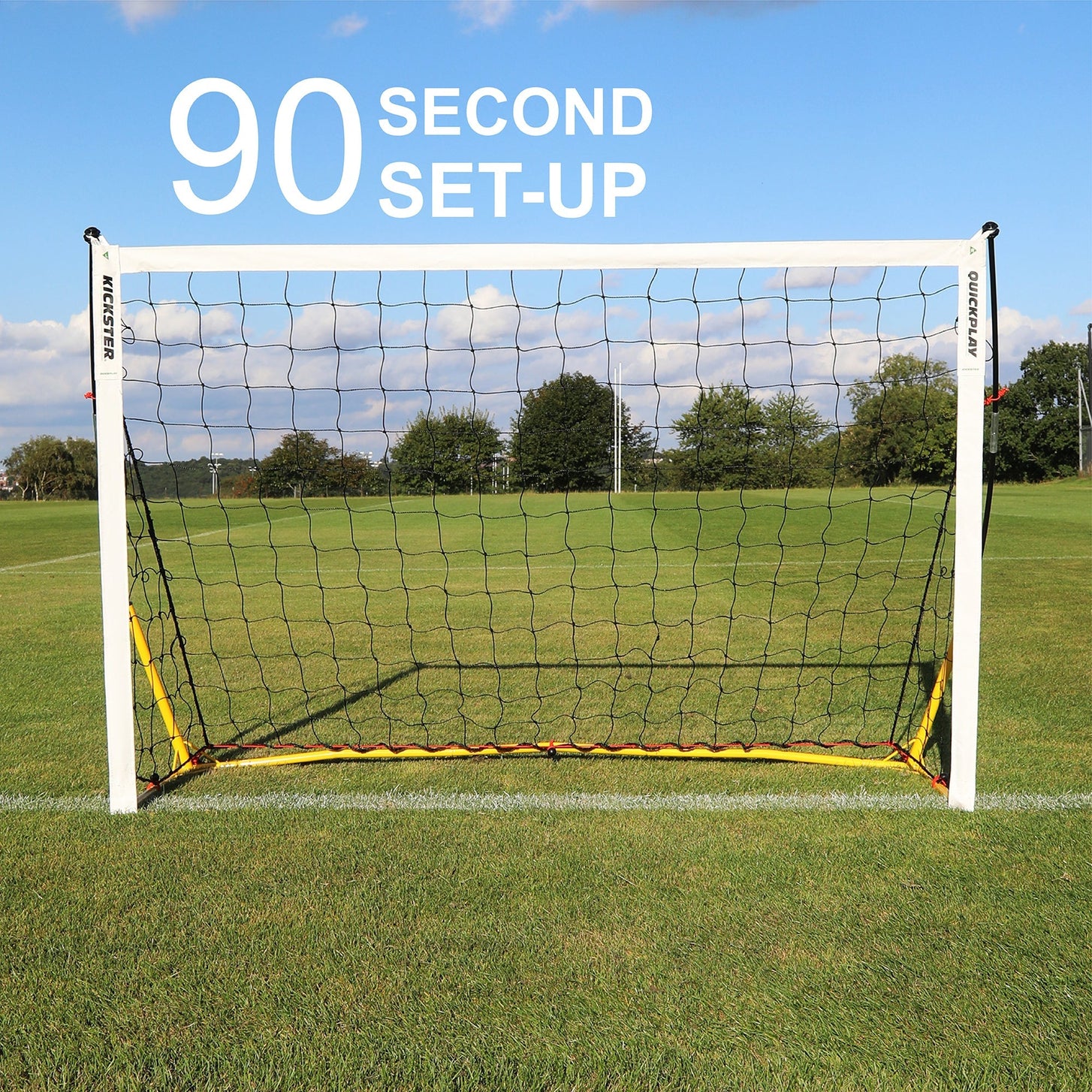 Porta da calcio portatile KICKSTER 240 x 150 cm (gialla)