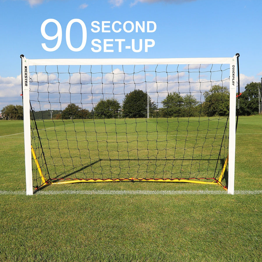 Porta da calcio portatile KICKSTER 240 x 150 cm (gialla)